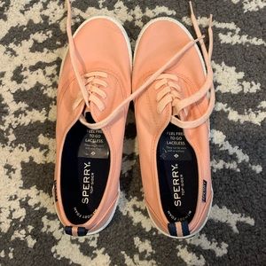 Pink Sperry shoes